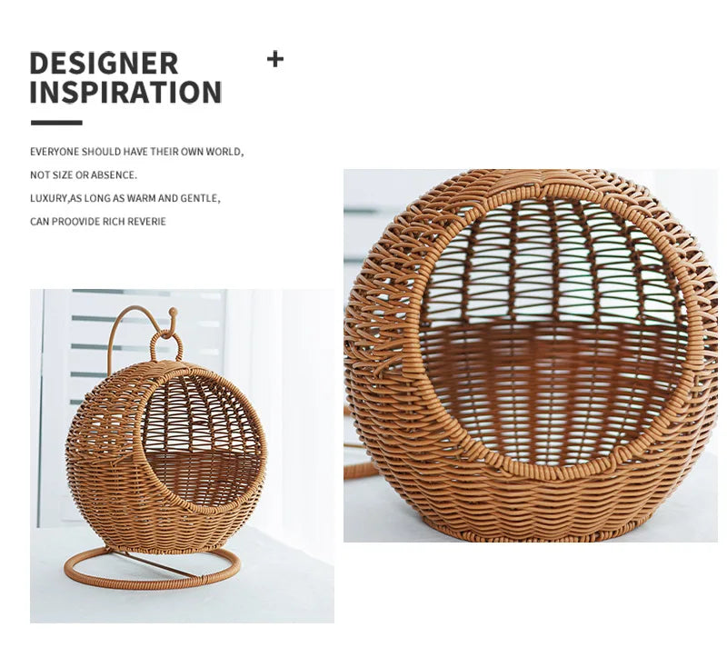 đŸ Rattan Hanging Basket