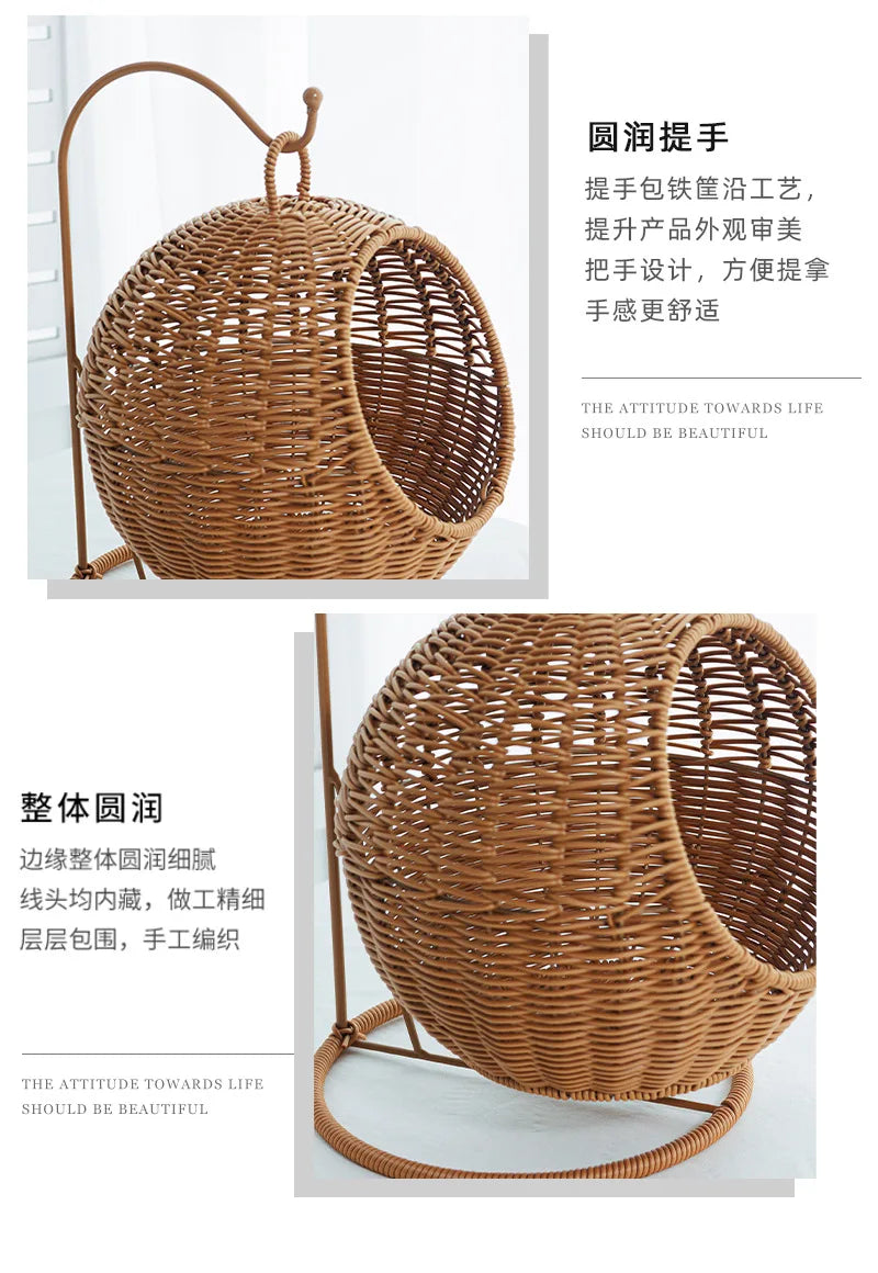 đŸ Rattan Hanging Basket