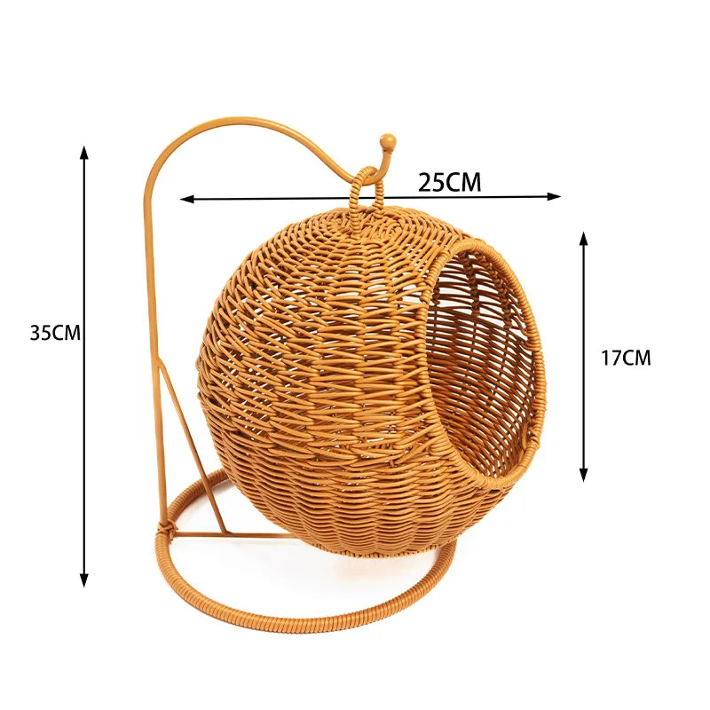 đŸ Rattan Hanging Basket